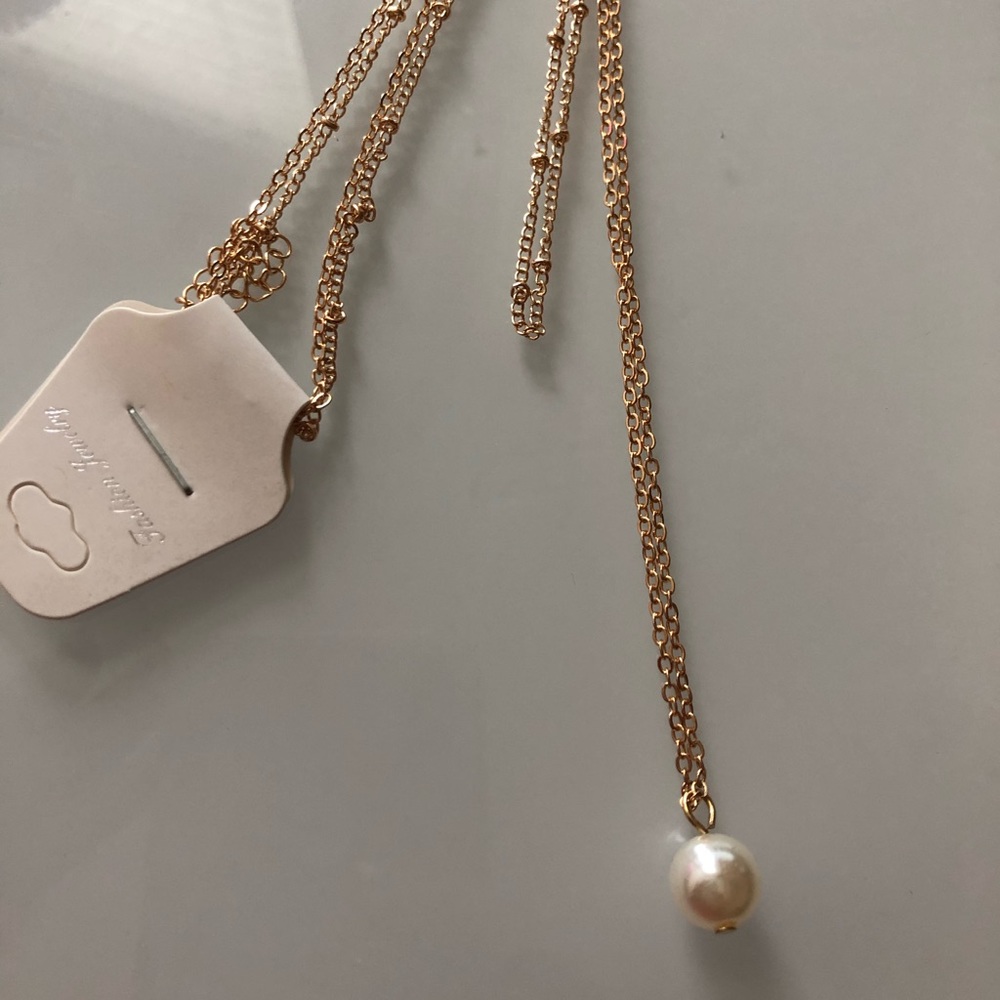 Double Stranded Necklace with “Pearl” - Choker